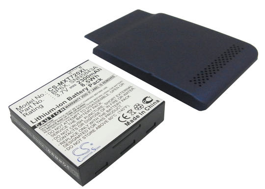 Cameron Sino tarvikeakku Motorola X720 tehoakku erillisellä laajennetulla takakannella 2300 mAh