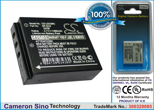 Leica BP-DC8 18706 EA-DC-8 akku - 1400 mAh