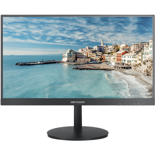 HIKVISION 21.5" 1080P, HDMI/VGA INPUT, VIEW ANGLE:178°/178°, PLASTIC CASING, VESA, BASE BRACKET IN