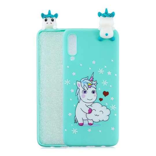 Samsung Galaxy A70 3D Animal Doll pattern case - Unicorn