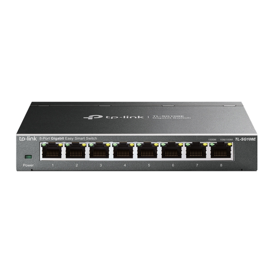 Gigabit Easy Smart Verkkokytkin, Layer 2, 8-porttinen 10/100/1000Mbps, RJ45, Auto MDI/MDIX, QoS, Ei