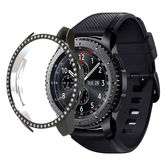 Samsung Galaxy Watch (46mm) rhinestone décor frame - Black
