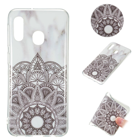 Marble Samsung Galaxy A20e kuoret - Harmaa heimojen marmori