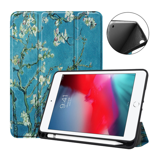 iPad Air (2019) tri-fold nahkainen suojakotelo - Luumu Kuosi