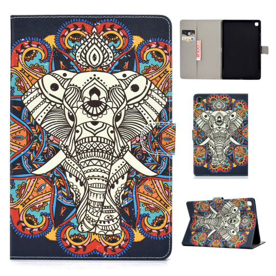 Samsung Galaxy Tab A 10.1 (2019) pattern leather case - Elephant