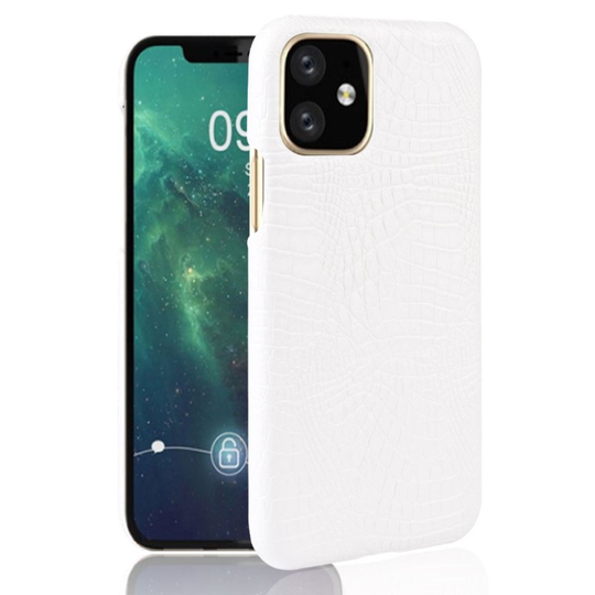 Croco iPhone 11 Pro Max kuoret - Valkoinen