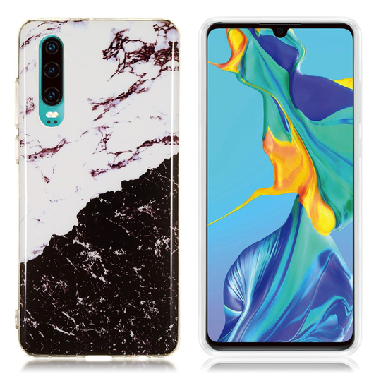 Huawei P30 marmori kuosinen suojakotelo - Malli C