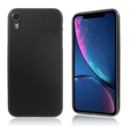 iPhone Xr kova matta pintainen muovinen takasuoja kuori - Matta Musta