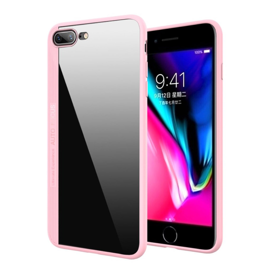 iPhone 7 Plus ja 8 Plus pudotuksenkestävä suojakuori - Pinkki