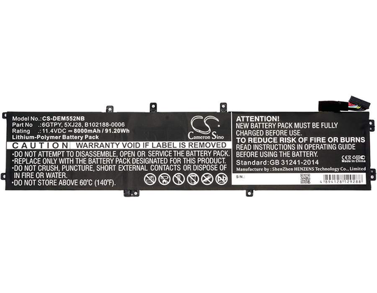 Dell Precision 5520 Akku 8000 mAh