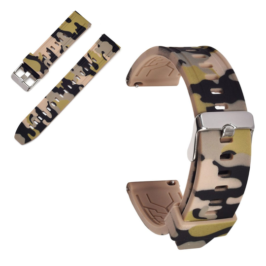 Samsung Galaxy Watch (46mm) camouflage silicone watch band - Brown