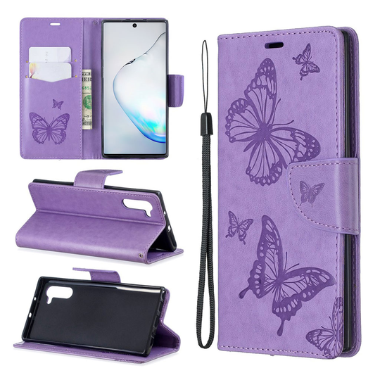 Butterfly Samsung Galaxy Note 10 kotelot - Violetti