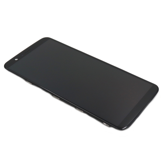 OnePlus 5T Näyttö ja kosketuspaneeli rungolla - Musta