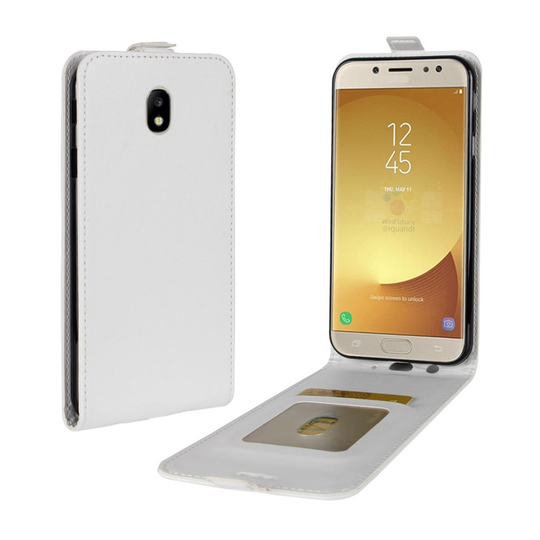 Samsung Galaxy J5 (2017) elegantti nahkakotelo - Valkoinen