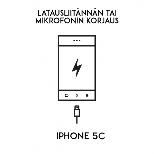 iPhone huolto - Apple iPhone 5C Latausliittimen ja mikrofonin ja kuulokeliittimen korjaus