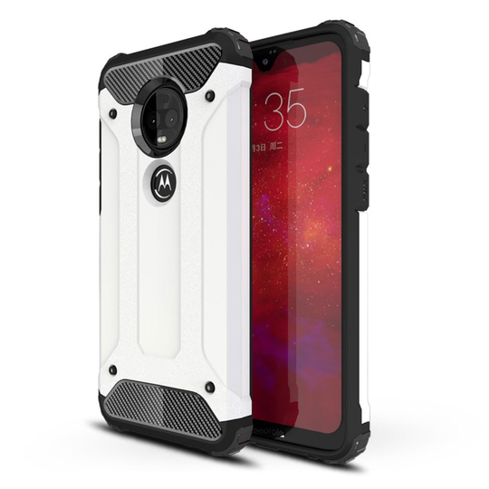 Armour Guard Motorola Moto G7 Plus kuoret - Valkoinen