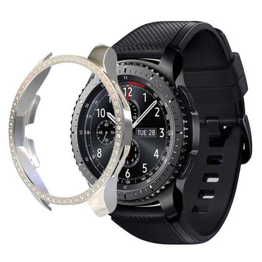 Samsung Galaxy Watch (46mm) rhinestone décor frame - Silver