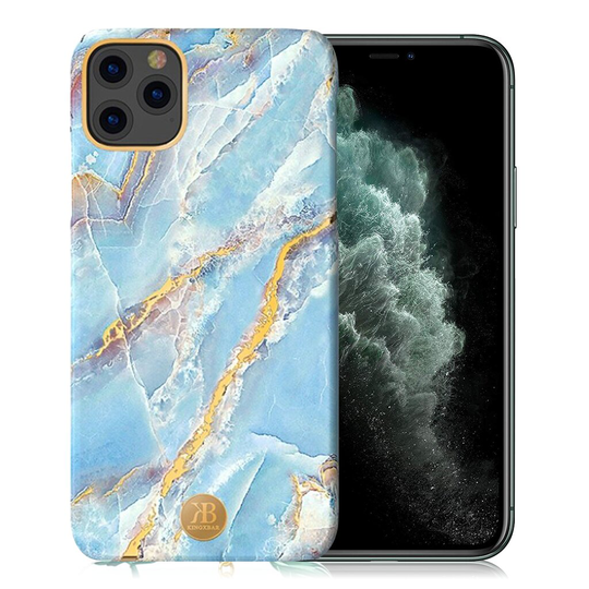Kingxbar iPhone 11 Pro Max Marble Case - Blue