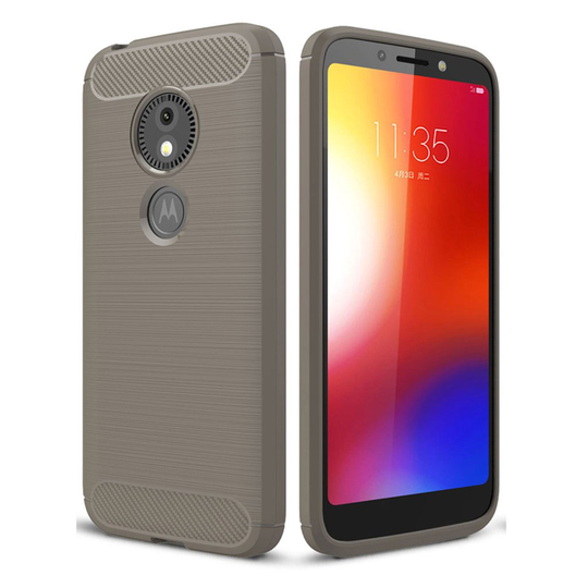 Carbon Flex Motorola Moto E5 Play kuoret - Harmaa