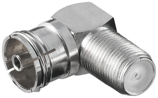 IEC Female / F Female Adapter, Angled BULK