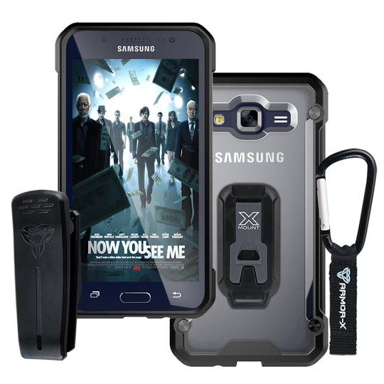 Armor-X CX Iskunkestävä suojakotelo Samsung Galaxy J5 (2016) - Musta / läpinäkyvä