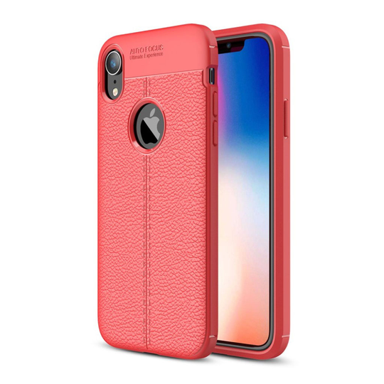 iPhone Xr Pehmeä Muovinen Liitsihedelmä Jyvä Rakenne Takasuoja Kuori - Punainen