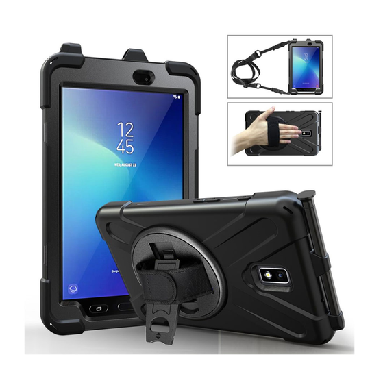 Samsung Galaxy Tab Active 2 X-Shape combo case - All Black