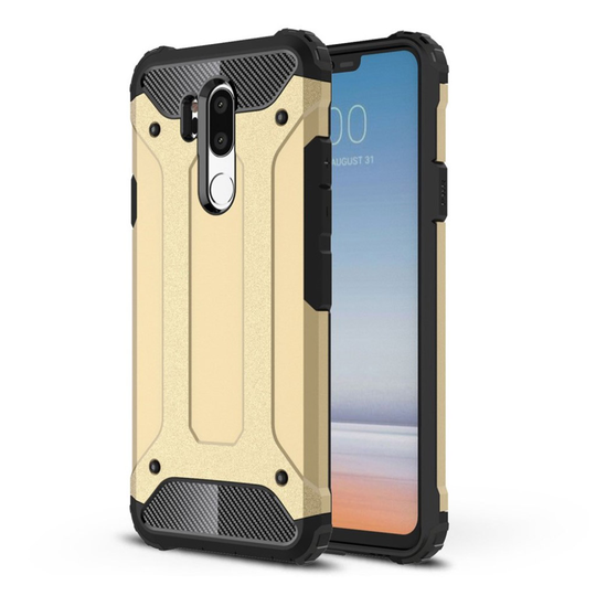 LG G7 ThinQ Heavy Duty Hybriidi TPU ja Muovi Suoja Kuori - Kulta