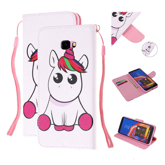 Samsung Galaxy J4 Plus (2018) pattern leather case - Unicorn