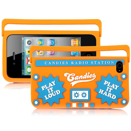 Ghetto Blaster (Oranssi) iPhone 4/4S Silikonikuori