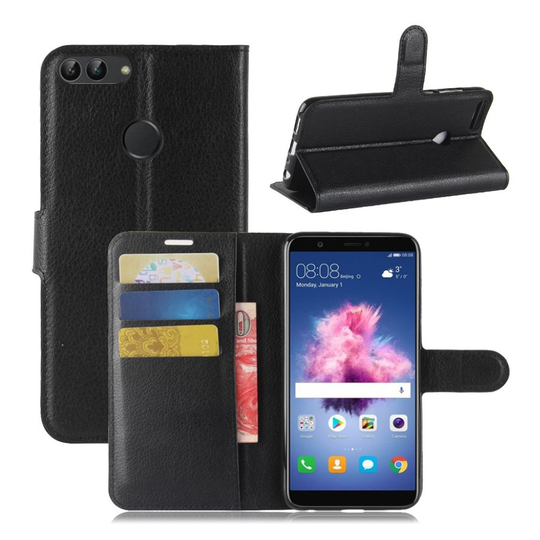 Huawei P Smart litsitekstuurinen suojakotelo - Musta