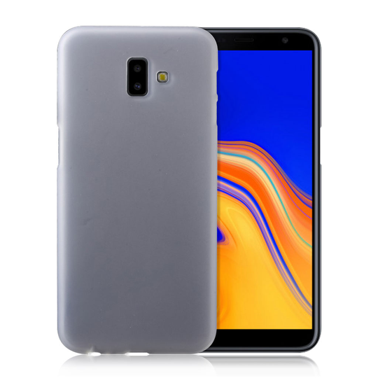 Samsung Galaxy J6 Plus (2018) matta pintainen silikooni takasuoja kuori - Valkoinen