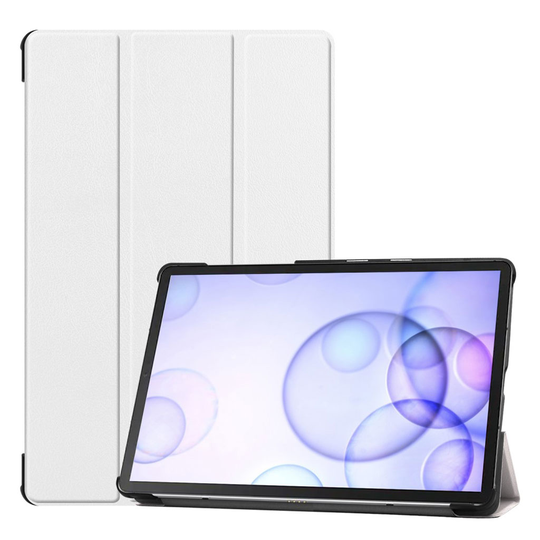 Samsung Galaxy Tab S6 tri-fold leather case - White