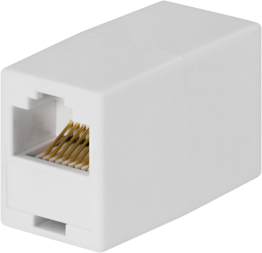 Modulaarijatkokappale 8P/8C, Suojaamaton, RJ45, Valkoinen