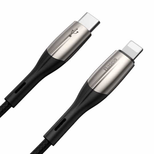 Baseus Horizontal Flash Charge Type-C - Lightning-kaapeli 2 4 A musta