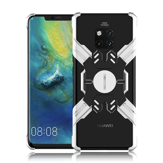 Huawei Mate 20 Pro sarjakuva sankari inspiroitu hybriidi takasuoja kuori - Musta/ Hopea