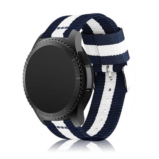 Samsung Gear S3 värikäs ranneke - Tummansininen / Valkoinen