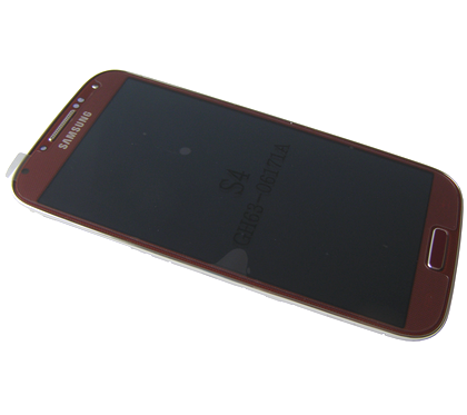 Etupaneeli kosketuspaneelilla and lcd Näyttö Samsung I9505 Galaxy S4 LTE - red (Alkuperäinen)