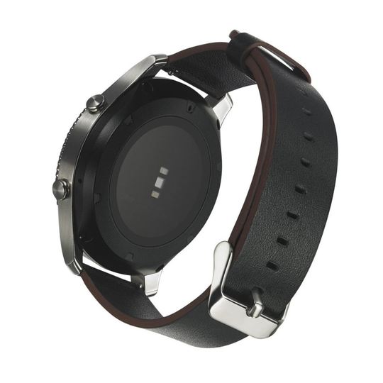 Samsung Gear S3 Kestävä Nahka Kellon Ranneke - Musta