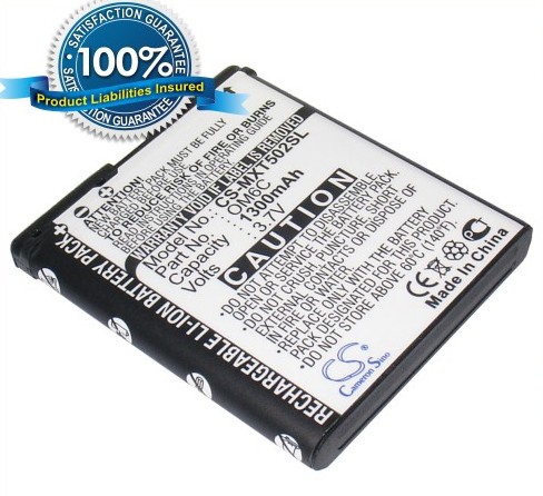 Cameron Sino tarvikeakku Motorola XT502 XT502 Quench XT XT502 Greco Quench XT5 Greco akku 1300 mAh