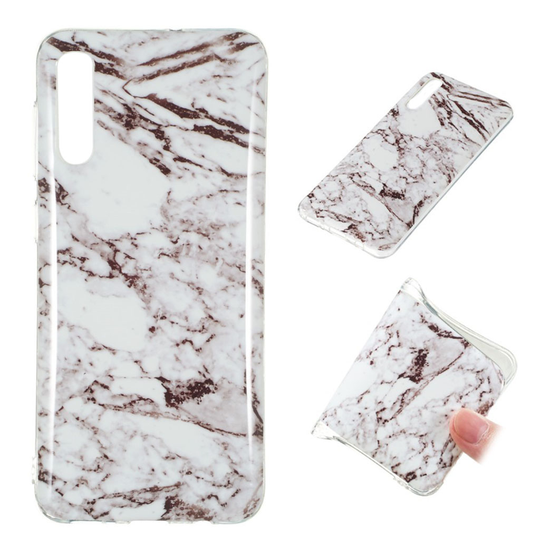 Marble Samsung Galaxy A50 kuoret - Harmaa marmori