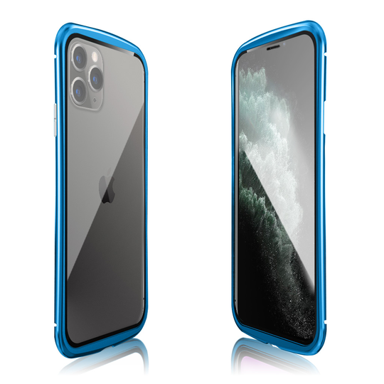Luphie Wasp iPhone 11 Pro Max Alu-Bumper + Glass - Blue
