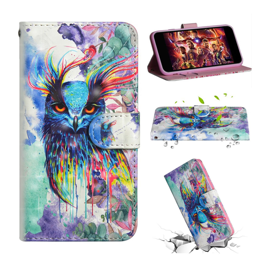 Sony Xperia L3 kuviollinen décor nahkainen suojakotelo - Lintu