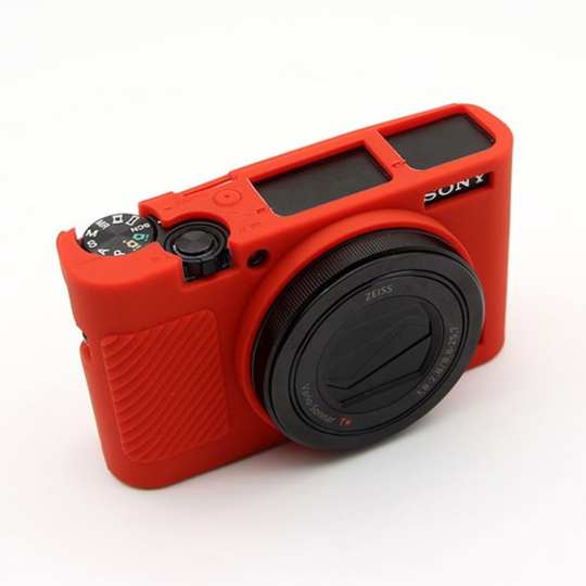 Sony DSC-RX100 Mark III, IV, M3 ja M4 muodikas kamerakotelo - Punainen
