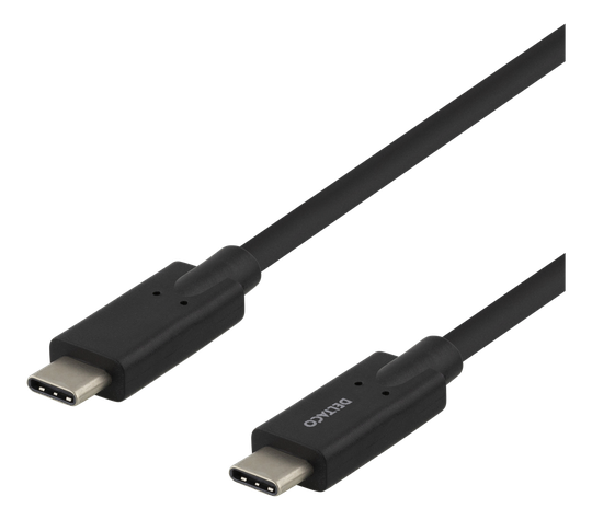 USB-C-kaapeli, 5 Gbit/s, 5 A, 2 M, Musta