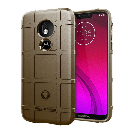 Motorola Moto G7 Power anti-shock case - Brown