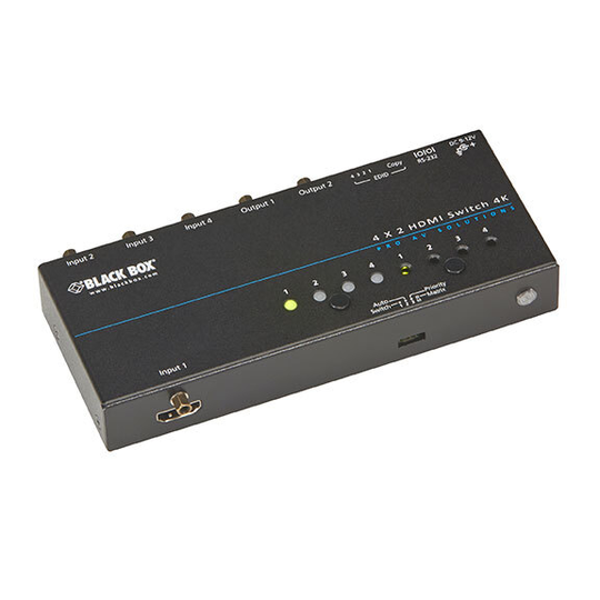 BLACK BOX 4K HDMI MATRIX SWITCH - 4X2