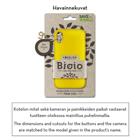 Forever Bioio 100% biohajoava suojakotelo iPhone 6 Plus - keltainen