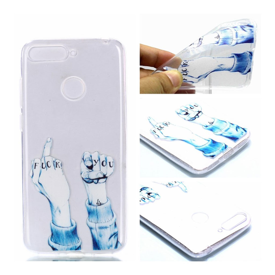 Huawei P20 Lite kimaltava sydämen muotoinen suojakotelo - Fuck You Ele