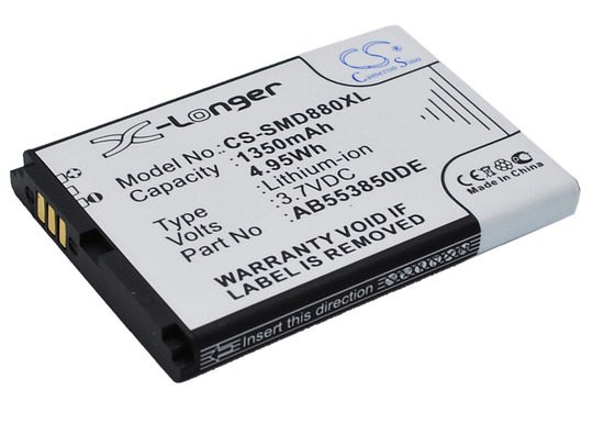 Samsung GT-B5702C GT-B5712C SGH-D880 akku 1350 mAh